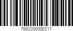 Código de barras (EAN, GTIN, SKU, ISBN): '7892200000217'