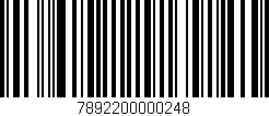 Código de barras (EAN, GTIN, SKU, ISBN): '7892200000248'