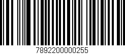 Código de barras (EAN, GTIN, SKU, ISBN): '7892200000255'