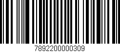 Código de barras (EAN, GTIN, SKU, ISBN): '7892200000309'