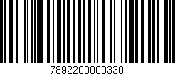 Código de barras (EAN, GTIN, SKU, ISBN): '7892200000330'