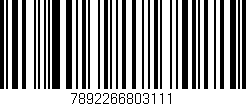 Código de barras (EAN, GTIN, SKU, ISBN): '7892266803111'
