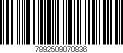 Código de barras (EAN, GTIN, SKU, ISBN): '7892509070836'