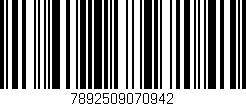 Código de barras (EAN, GTIN, SKU, ISBN): '7892509070942'