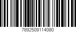 Código de barras (EAN, GTIN, SKU, ISBN): '7892509114080'