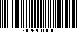 Código de barras (EAN, GTIN, SKU, ISBN): '7892520318030'