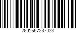 Código de barras (EAN, GTIN, SKU, ISBN): '7892597337033'