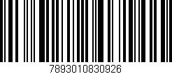 Código de barras (EAN, GTIN, SKU, ISBN): '7893010830926'