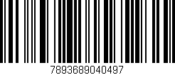 Código de barras (EAN, GTIN, SKU, ISBN): '7893689040497'