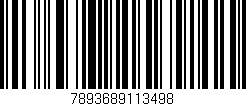 Código de barras (EAN, GTIN, SKU, ISBN): '7893689113498'