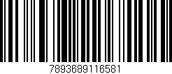 Código de barras (EAN, GTIN, SKU, ISBN): '7893689116581'