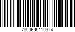 Código de barras (EAN, GTIN, SKU, ISBN): '7893689119674'