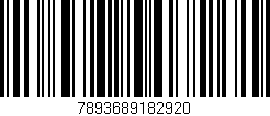 Código de barras (EAN, GTIN, SKU, ISBN): '7893689182920'