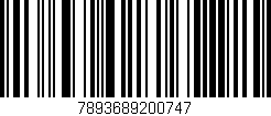 Código de barras (EAN, GTIN, SKU, ISBN): '7893689200747'