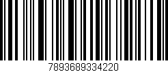 Código de barras (EAN, GTIN, SKU, ISBN): '7893689334220'