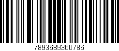 Código de barras (EAN, GTIN, SKU, ISBN): '7893689360786'