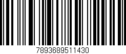 Código de barras (EAN, GTIN, SKU, ISBN): '7893689511430'