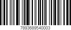 Código de barras (EAN, GTIN, SKU, ISBN): '7893689540003'