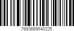 Código de barras (EAN, GTIN, SKU, ISBN): '7893689540225'