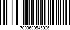 Código de barras (EAN, GTIN, SKU, ISBN): '7893689546326'