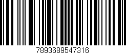 Código de barras (EAN, GTIN, SKU, ISBN): '7893689547316'