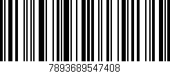 Código de barras (EAN, GTIN, SKU, ISBN): '7893689547408'