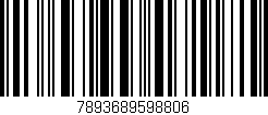 Código de barras (EAN, GTIN, SKU, ISBN): '7893689598806'