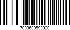 Código de barras (EAN, GTIN, SKU, ISBN): '7893689598820'