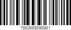 Código de barras (EAN, GTIN, SKU, ISBN): '7893689598981'