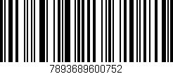 Código de barras (EAN, GTIN, SKU, ISBN): '7893689600752'