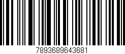 Código de barras (EAN, GTIN, SKU, ISBN): '7893689643681'