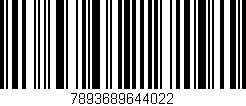 Código de barras (EAN, GTIN, SKU, ISBN): '7893689644022'