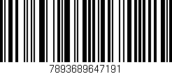 Código de barras (EAN, GTIN, SKU, ISBN): '7893689647191'