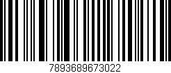 Código de barras (EAN, GTIN, SKU, ISBN): '7893689673022'