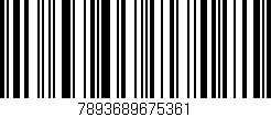 Código de barras (EAN, GTIN, SKU, ISBN): '7893689675361'