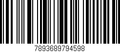 Código de barras (EAN, GTIN, SKU, ISBN): '7893689794598'