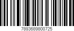Código de barras (EAN, GTIN, SKU, ISBN): '7893689800725'