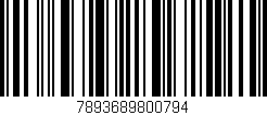 Código de barras (EAN, GTIN, SKU, ISBN): '7893689800794'