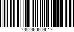 Código de barras (EAN, GTIN, SKU, ISBN): '7893689806017'