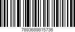 Código de barras (EAN, GTIN, SKU, ISBN): '7893689815736'