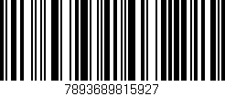 Código de barras (EAN, GTIN, SKU, ISBN): '7893689815927'