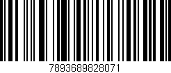 Código de barras (EAN, GTIN, SKU, ISBN): '7893689828071'