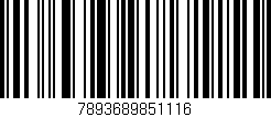 Código de barras (EAN, GTIN, SKU, ISBN): '7893689851116'