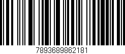 Código de barras (EAN, GTIN, SKU, ISBN): '7893689862181'