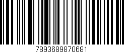 Código de barras (EAN, GTIN, SKU, ISBN): '7893689870681'