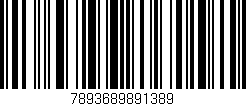 Código de barras (EAN, GTIN, SKU, ISBN): '7893689891389'
