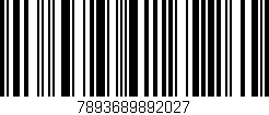 Código de barras (EAN, GTIN, SKU, ISBN): '7893689892027'