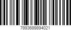 Código de barras (EAN, GTIN, SKU, ISBN): '7893689894021'