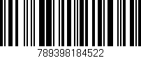 Código de barras (EAN, GTIN, SKU, ISBN): '789398184522'