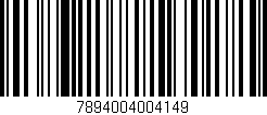 Código de barras (EAN, GTIN, SKU, ISBN): '7894004004149'